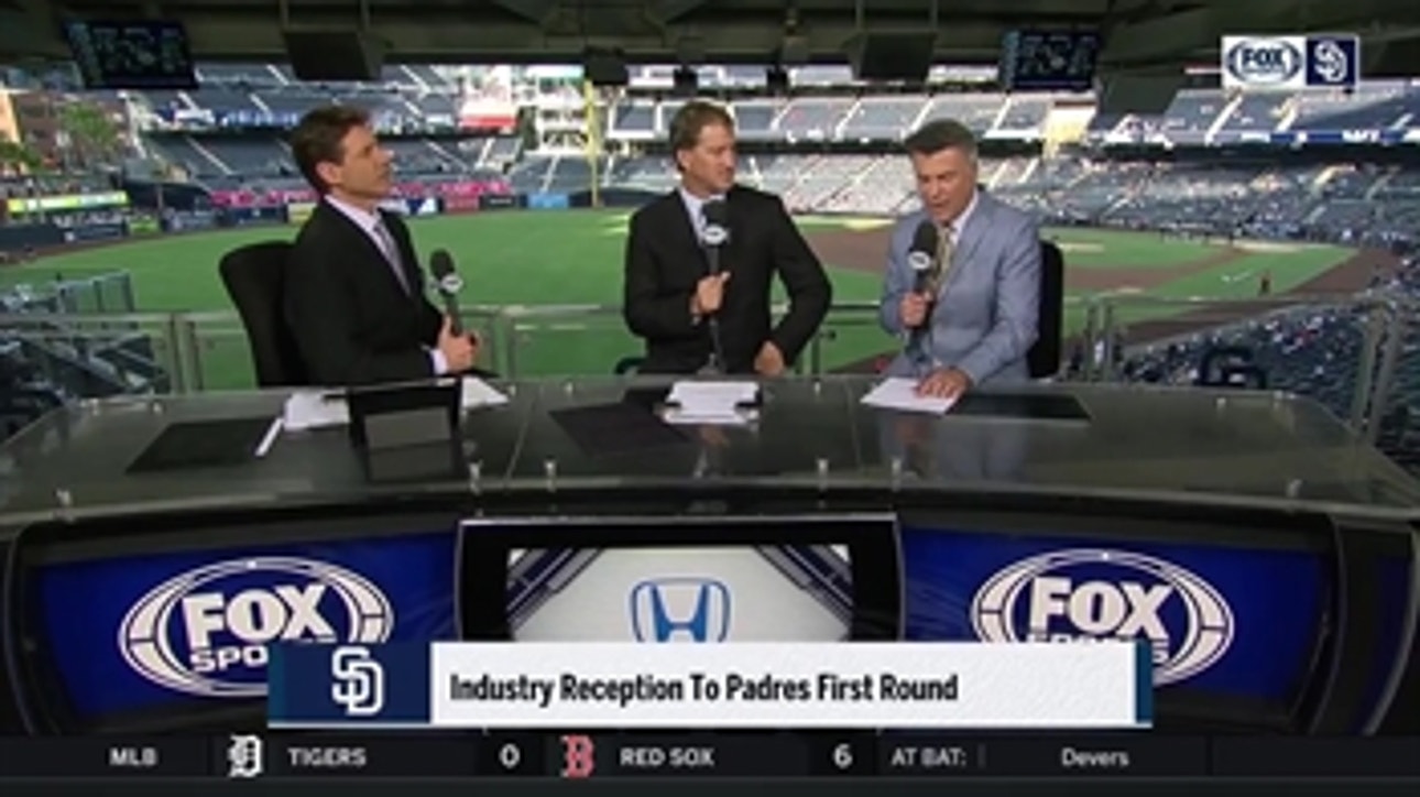 What was the baseball industry's reception to the Padres first round pick?