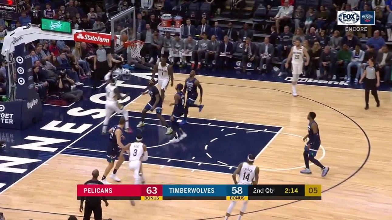 WATCH: Jrue Holiday up the Middle for a Layup ' Pelicans ENCORE