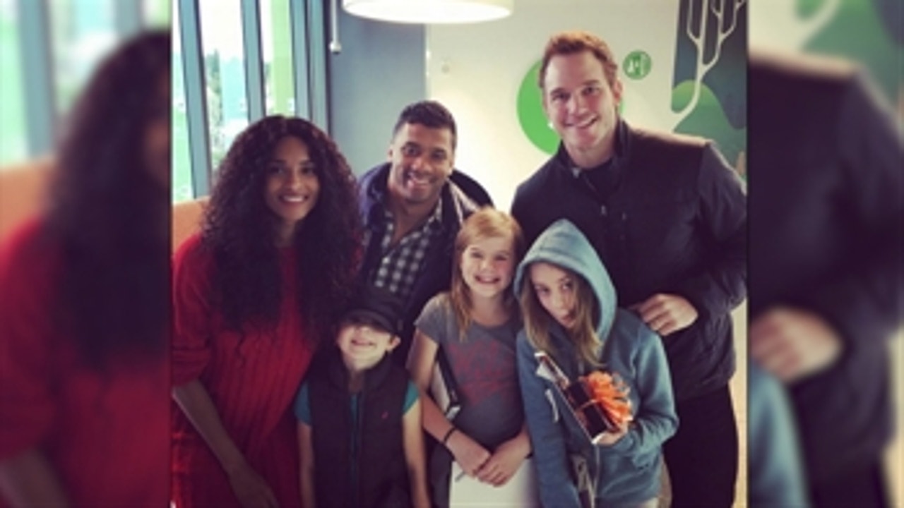 Russell Wilson surprises patients at Children's Hospital with cool gift