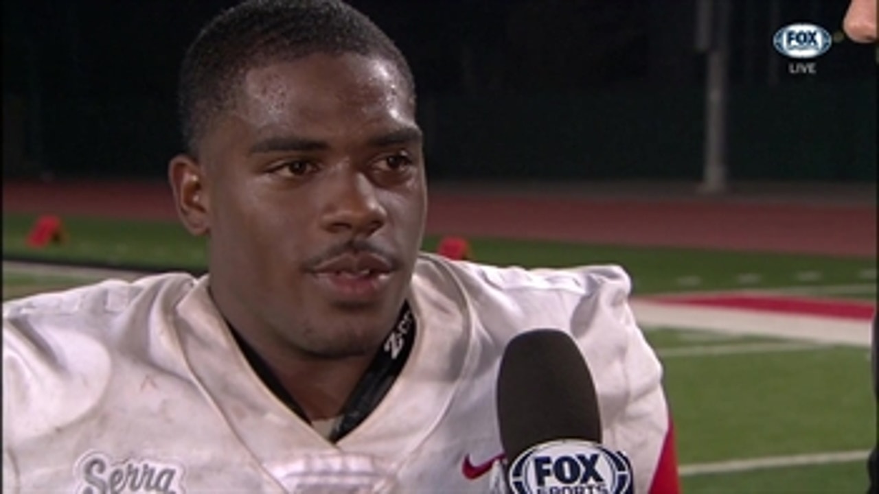 Melquan Stovall dedicates his performance in Serra's win to his late sister