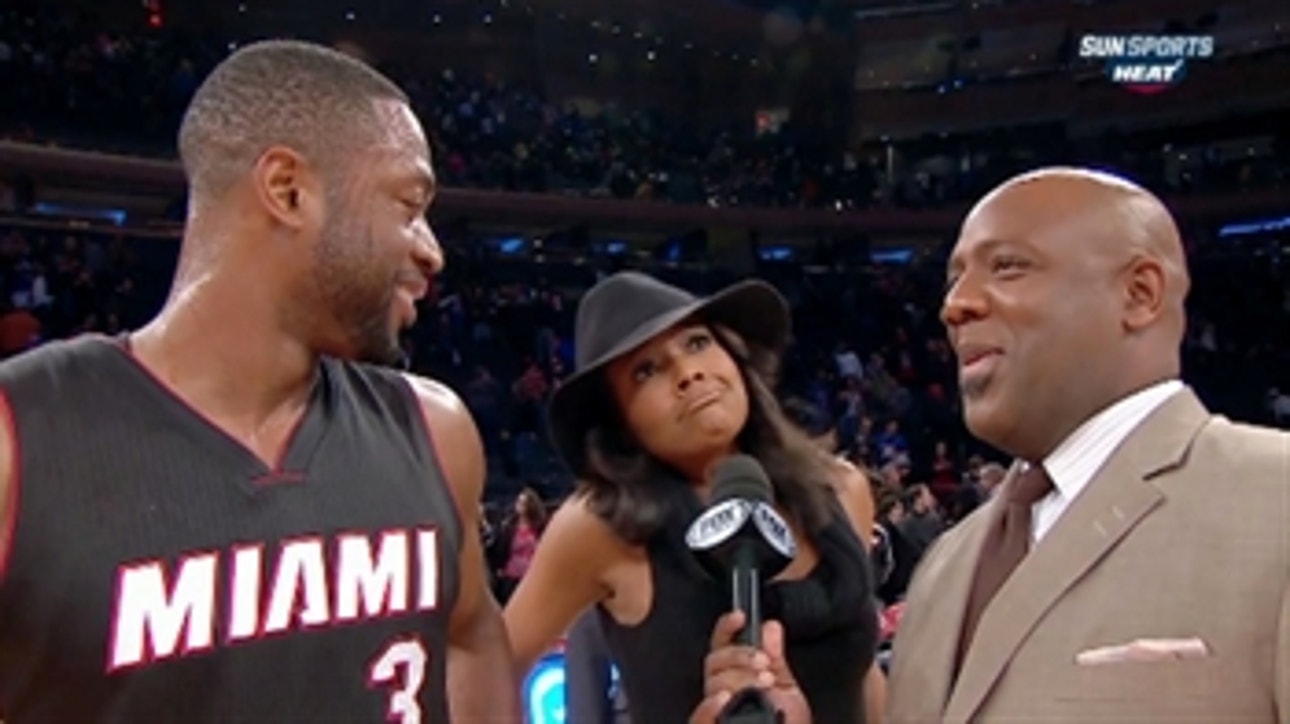 Gabrielle Union videobombs Wade: 'Good for an old geezer'