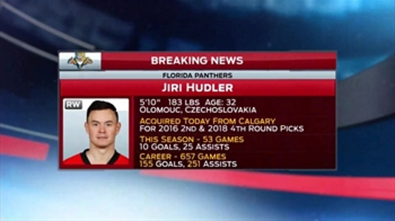 Panthers acquire Jiri Hudler from Flames