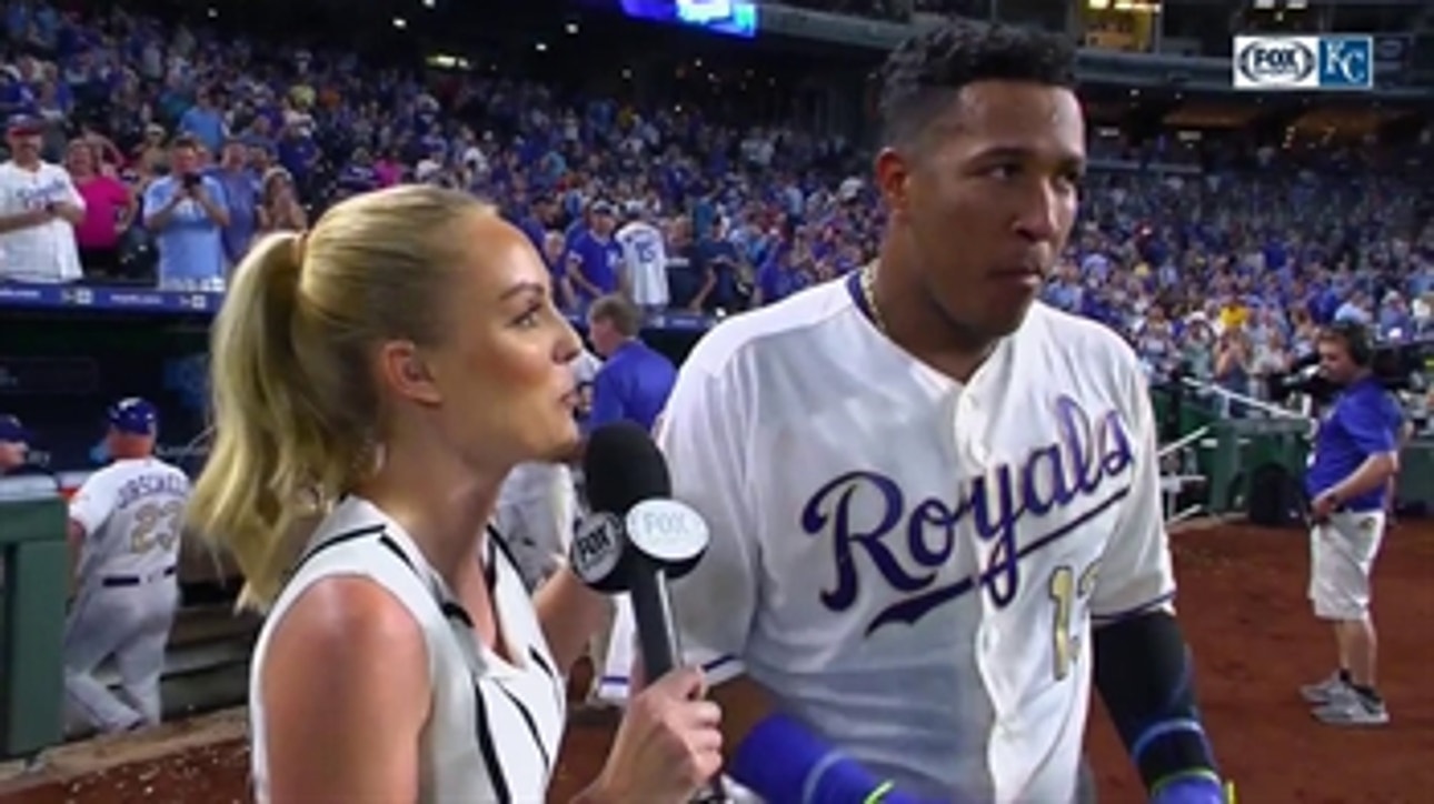 Salvy thanks Royals fans after hitting a walk-off grand slam: 'Its all for you guys'