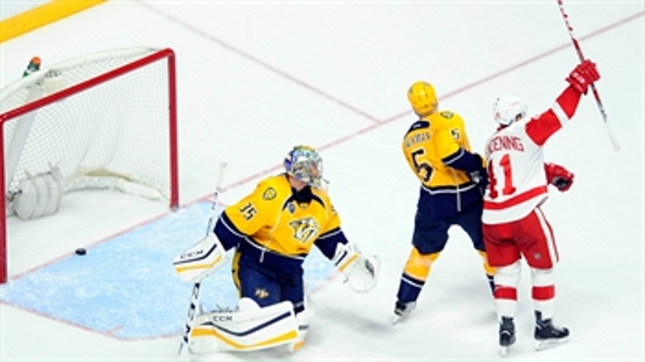 Preds stumble in back-and-forth affair with Red Wings
