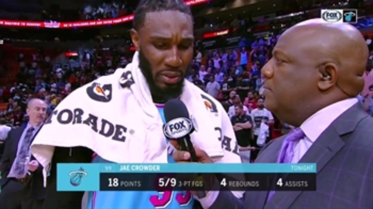 Jae Crowder: 'All hands on deck√¢‚Ç¨¬¶it was a team effort tonight and we got it done'