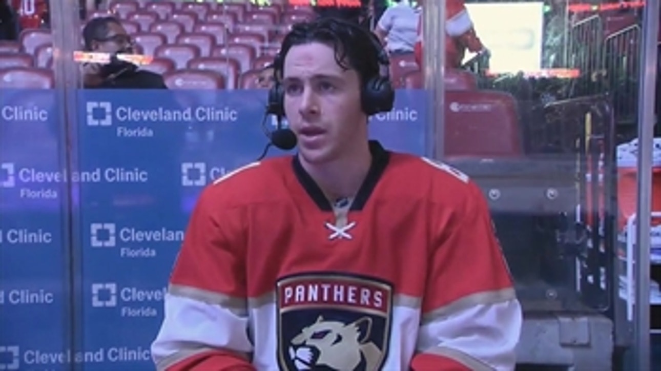 Jonathan Marchessault having fun fitting in with Panthers
