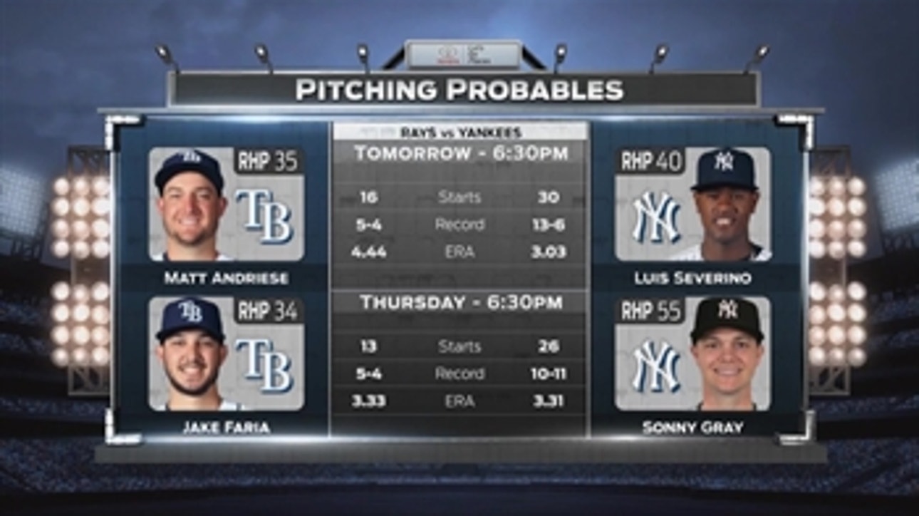 Rays send Matt Andriese to the mound for Game 2 in New York