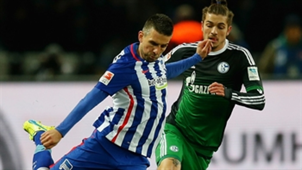 Ibisevic slots in to give Hertha Berlin the lead against Schalke ' 2015-16 Bundesliga Highlights