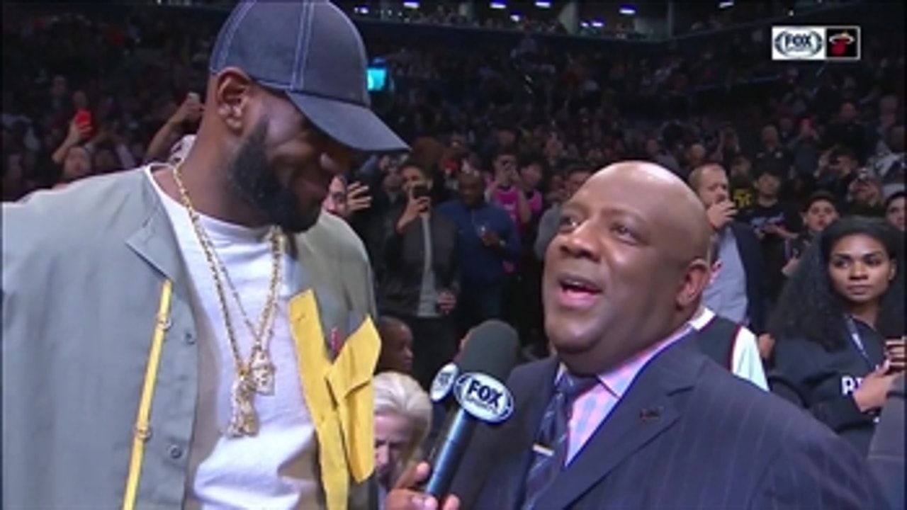 LeBron James shows up for Dwyane Wade's final game