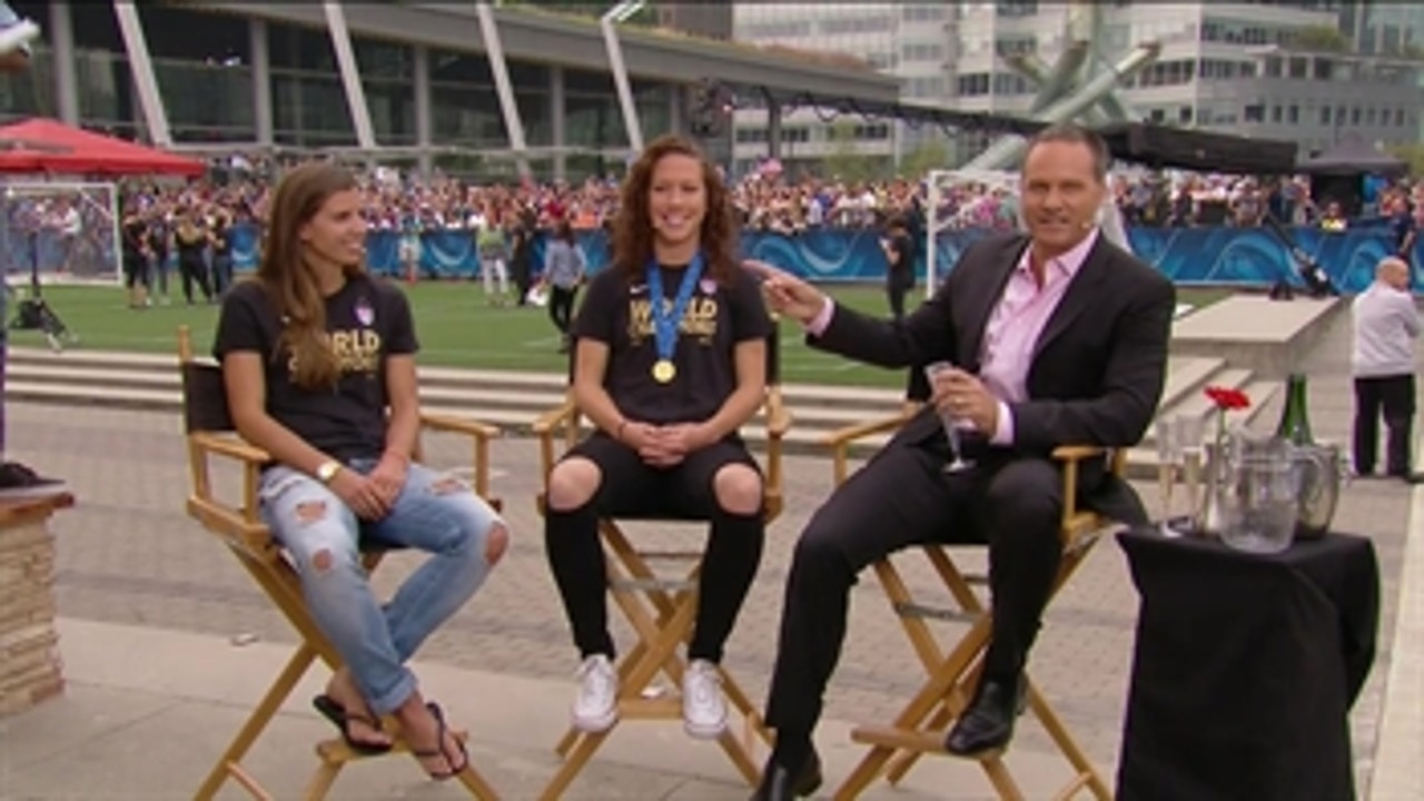 Tobin Heath and Lauren Holiday talk about their goals in the final