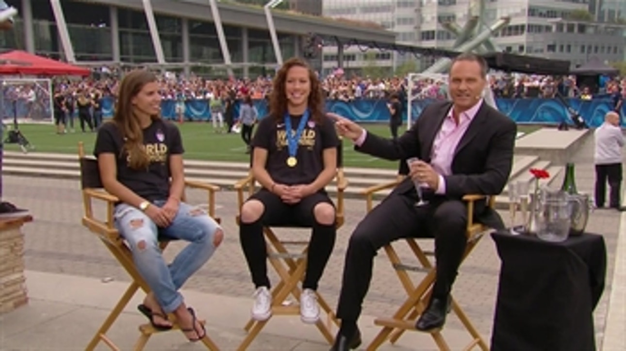 Tobin Heath and Lauren Holiday talk about their goals in the final