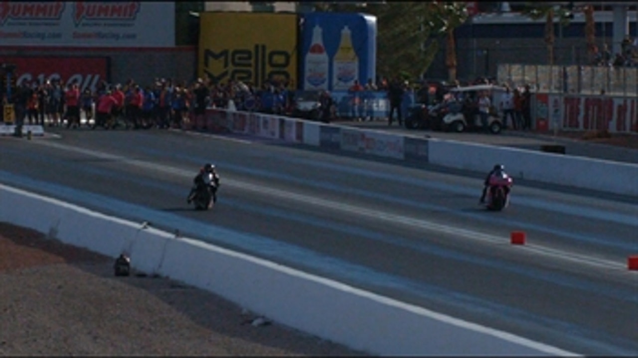 NHRA: Jerry Savoie Wins Pro Stock Motorcycle Final - Las Vegas 2016