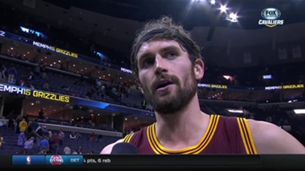 Kevin Love talks about the Cavs' blowout win in Memphis