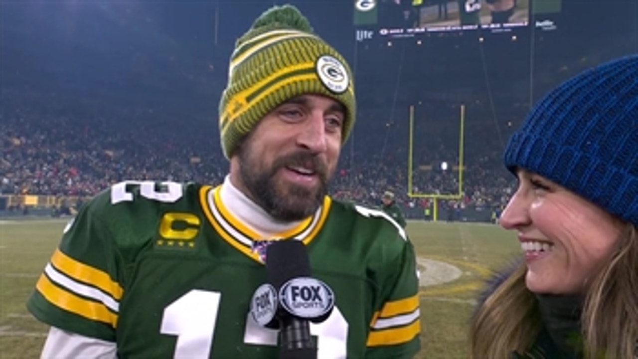 Aaron Rodgers on heading to the NFC title game: 'I'm gonna enjoy a nice glass of scotch tonight'