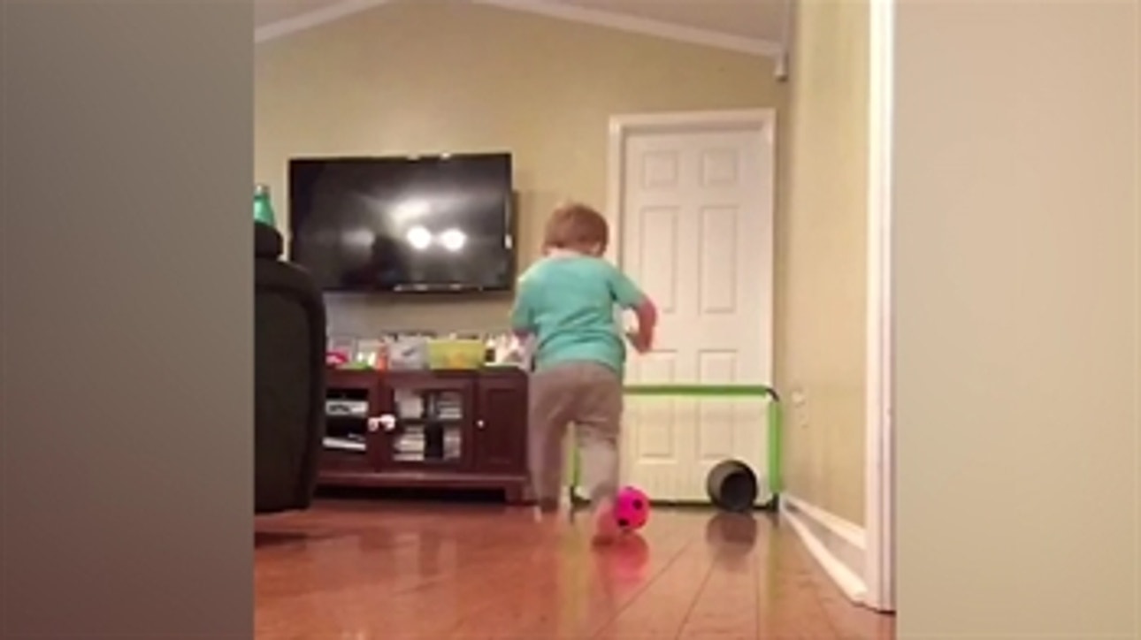 This two-year-old has some skills