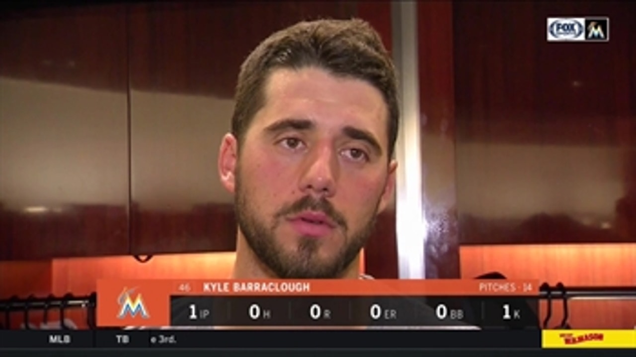 Kyle Barraclough on Marlins' stout defense, win over Giants