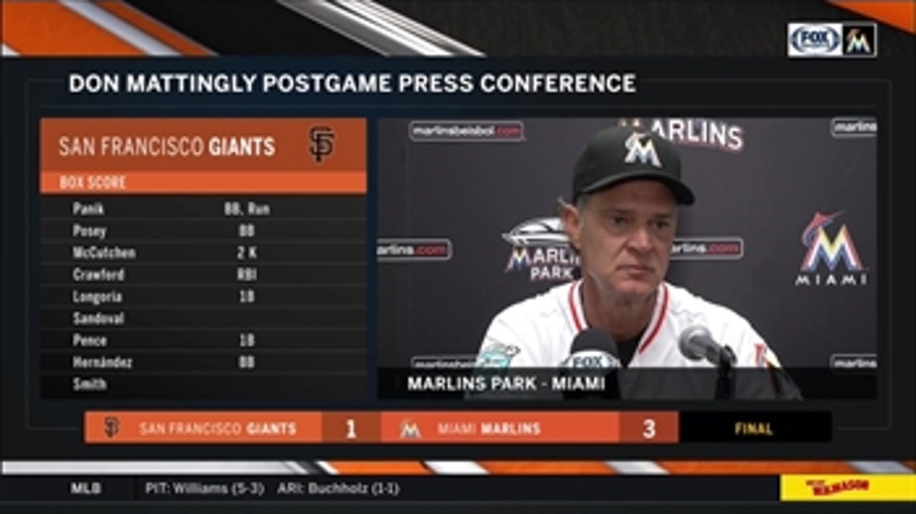 Don Mattingly on Marlins' second straight win over San Francisco Giants