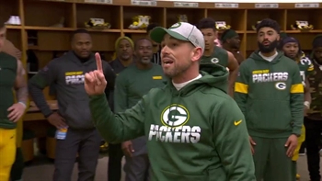 Packers Matt LaFleur delivers emotional postgame speech after defeating Seattle