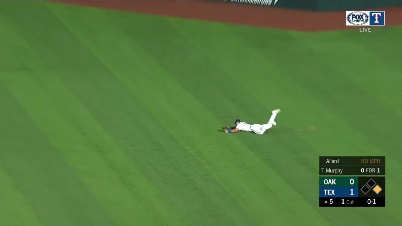 HIGHLIGHTS: Joey Gallo Makes Diving Catch vs A's
