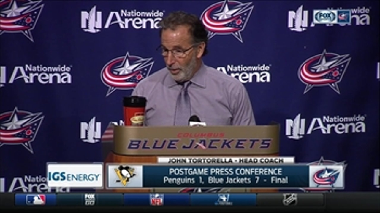 Coach Torts on Jackets first period: 'We were wetting our pants'