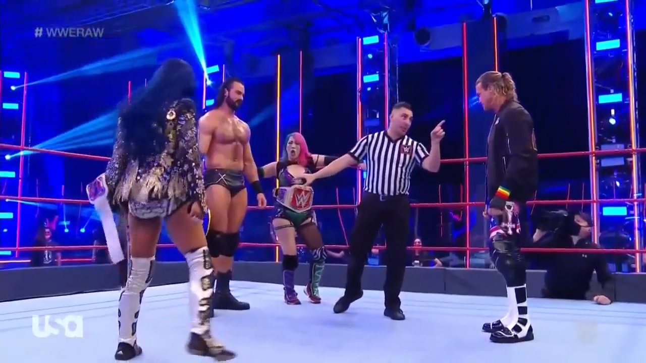 Drew McIntyre teams up with Asuka to battle Dolph Ziggler, Sasha Banks