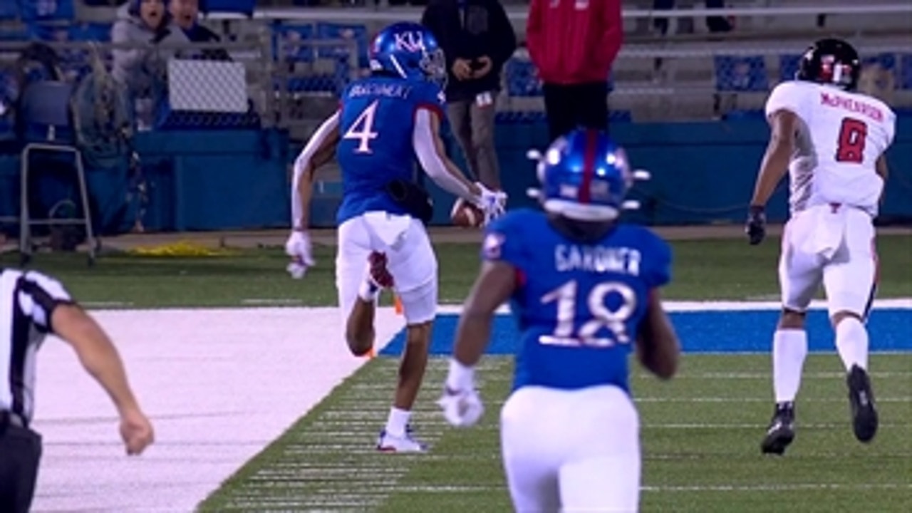 Kansas scores 70-yard touchdown on 3rd and 21 vs. Texas Tech