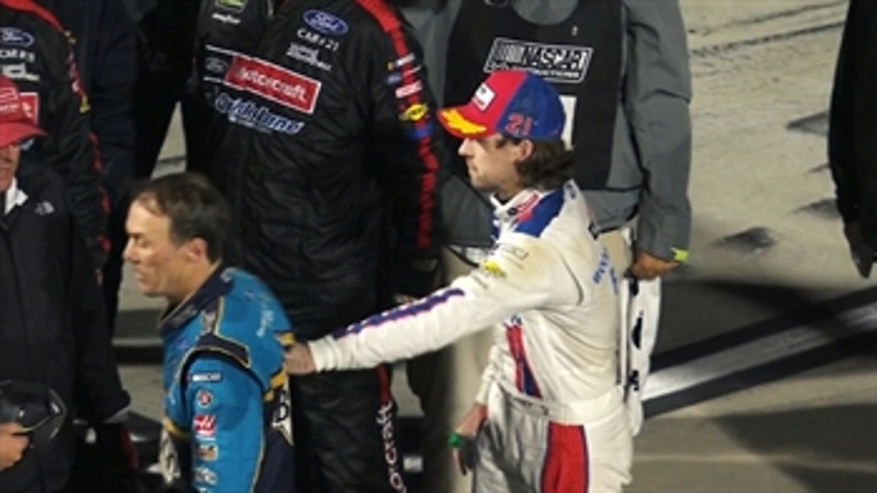 Ryan Blaney and Kevin Harvick exchange words after hard racing in Martinsville