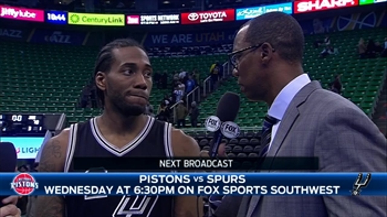 Leonard on recognizing mismatches, leads Spurs over Jazz
