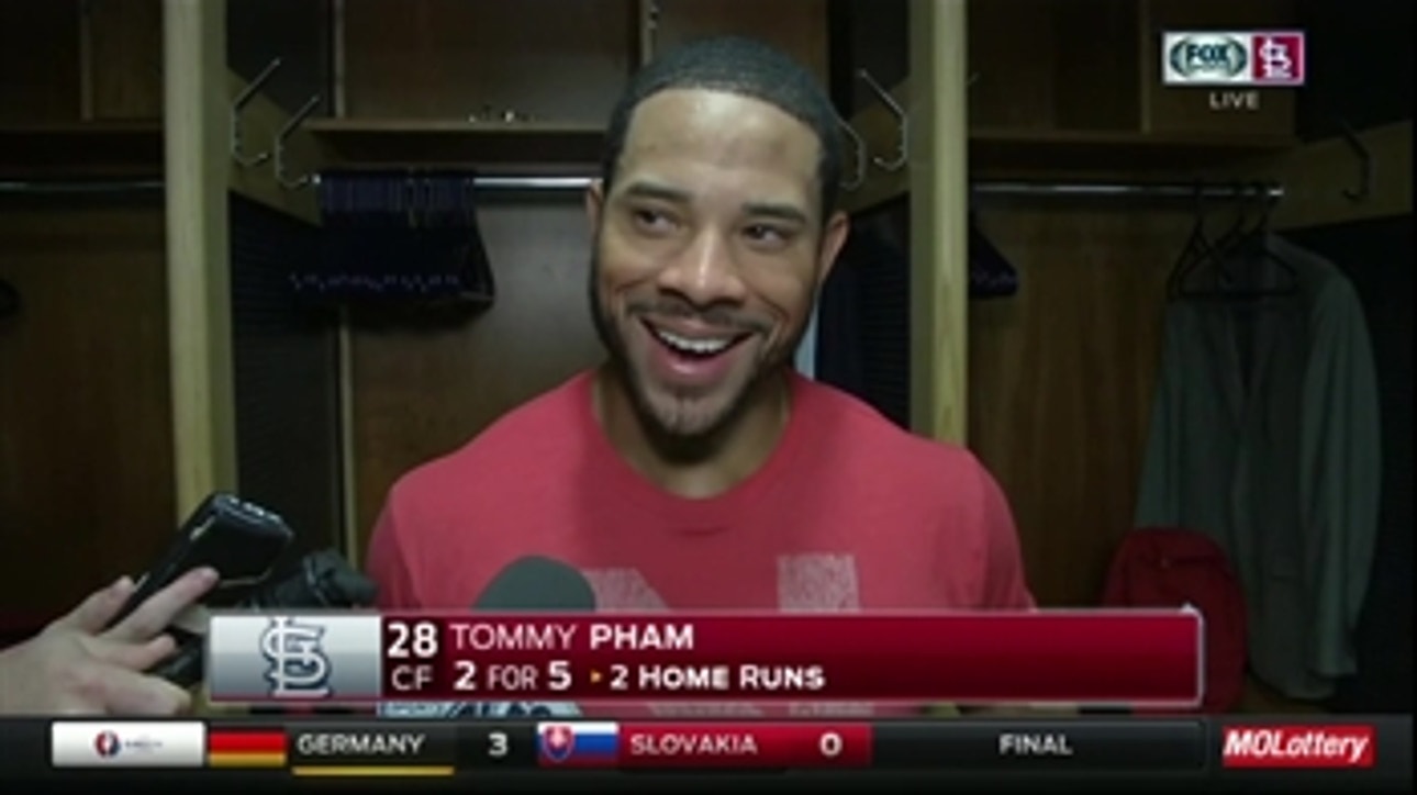 Tommy Pham explains why he took his cap off to make a catch
