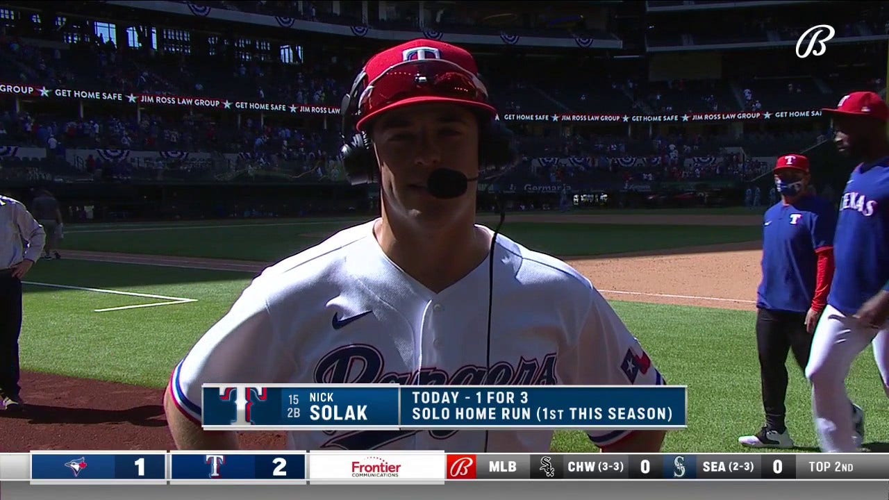 Nick Solak: "We've got a lot of guys that want to work and get better" ' Rangers Live