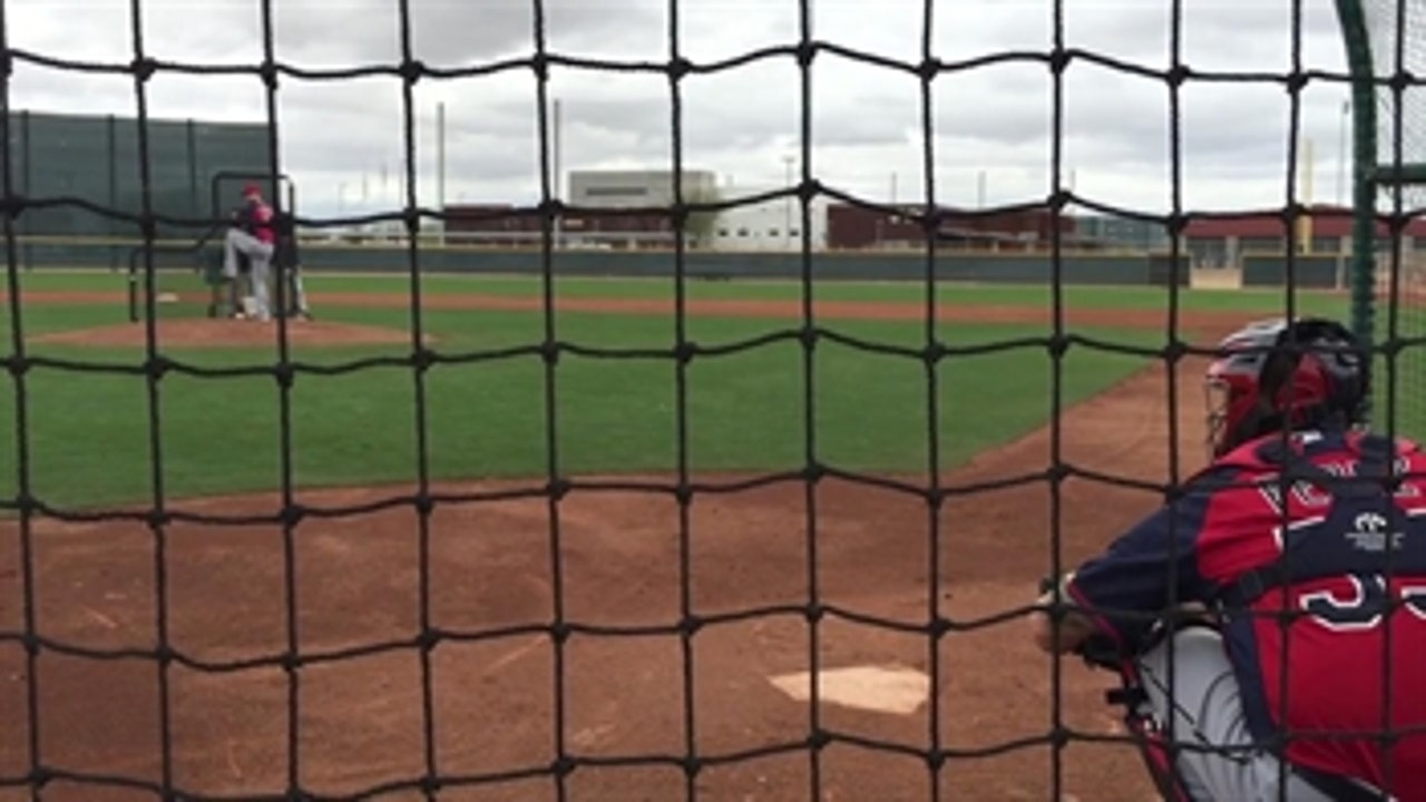 Indians pitching coach Mickey Callaway and Corey Kluber discuss Kluber's approach to the season