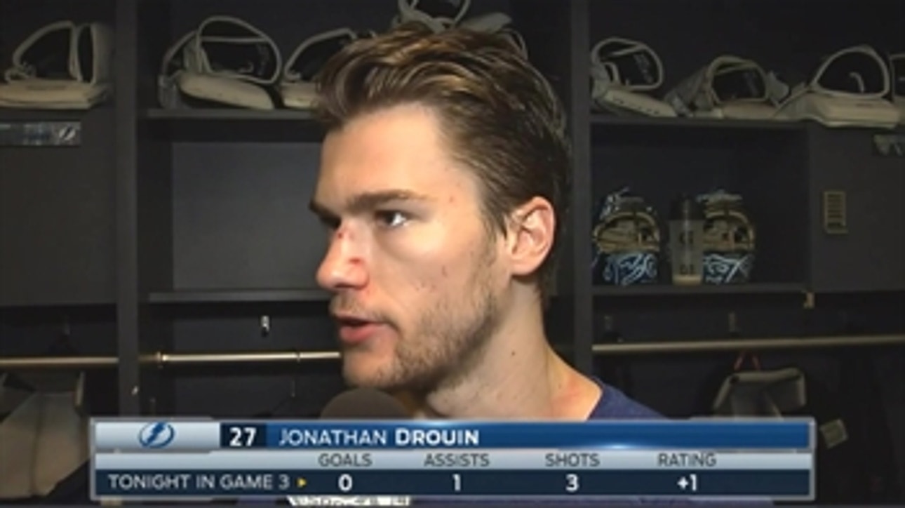 Jonathan Drouin on his return after a big hit