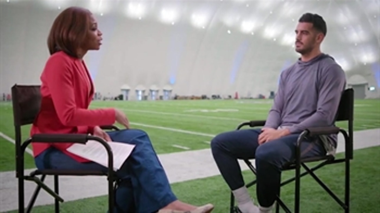 Kristina Pink sits down with Marcus Mariota to talk team chemistry and head coach Mike Vrabel