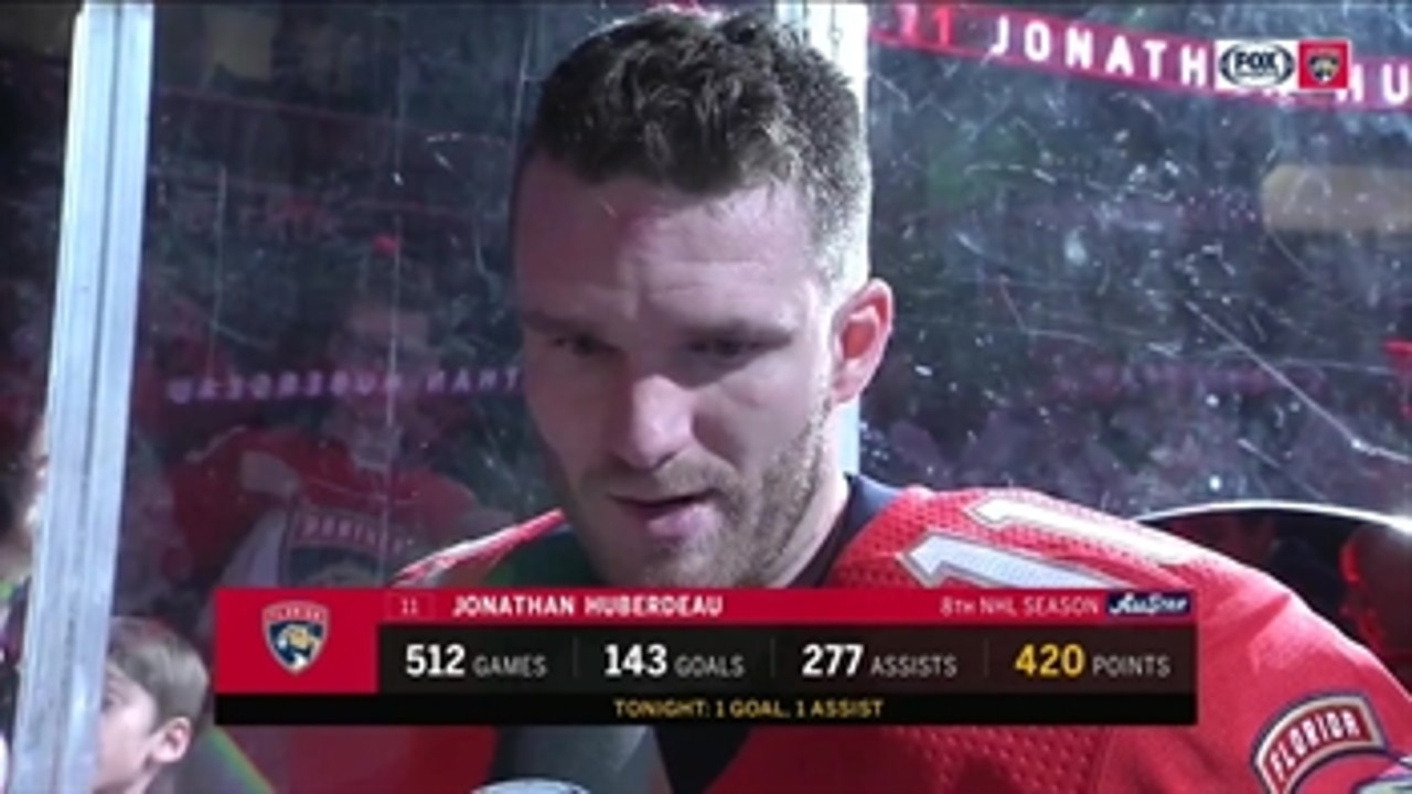 Jonathan Huberdeau discusses becoming Panthers' all-time points leader