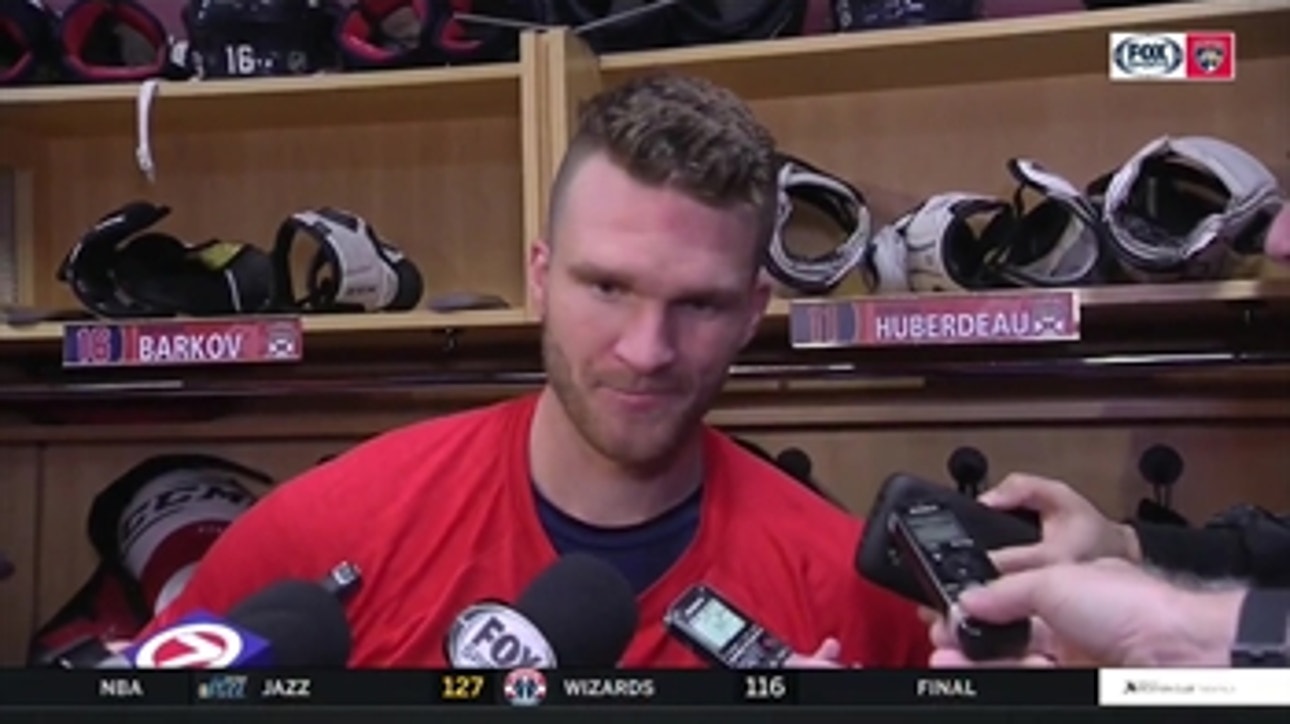 Jonathan Huberdeau breaks down Panthers 8-4 win: 'We knew we needed it tonight'