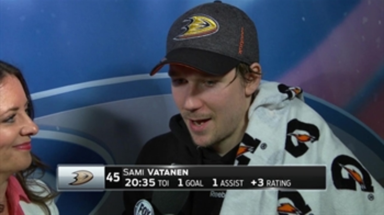 Sami Vatanen said of his goal: 'I don't remember the last time I got a breakaway'