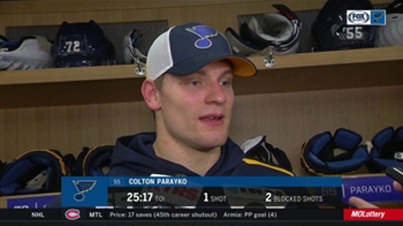 Colton Parayko on what the Blues need to do to hold late leads