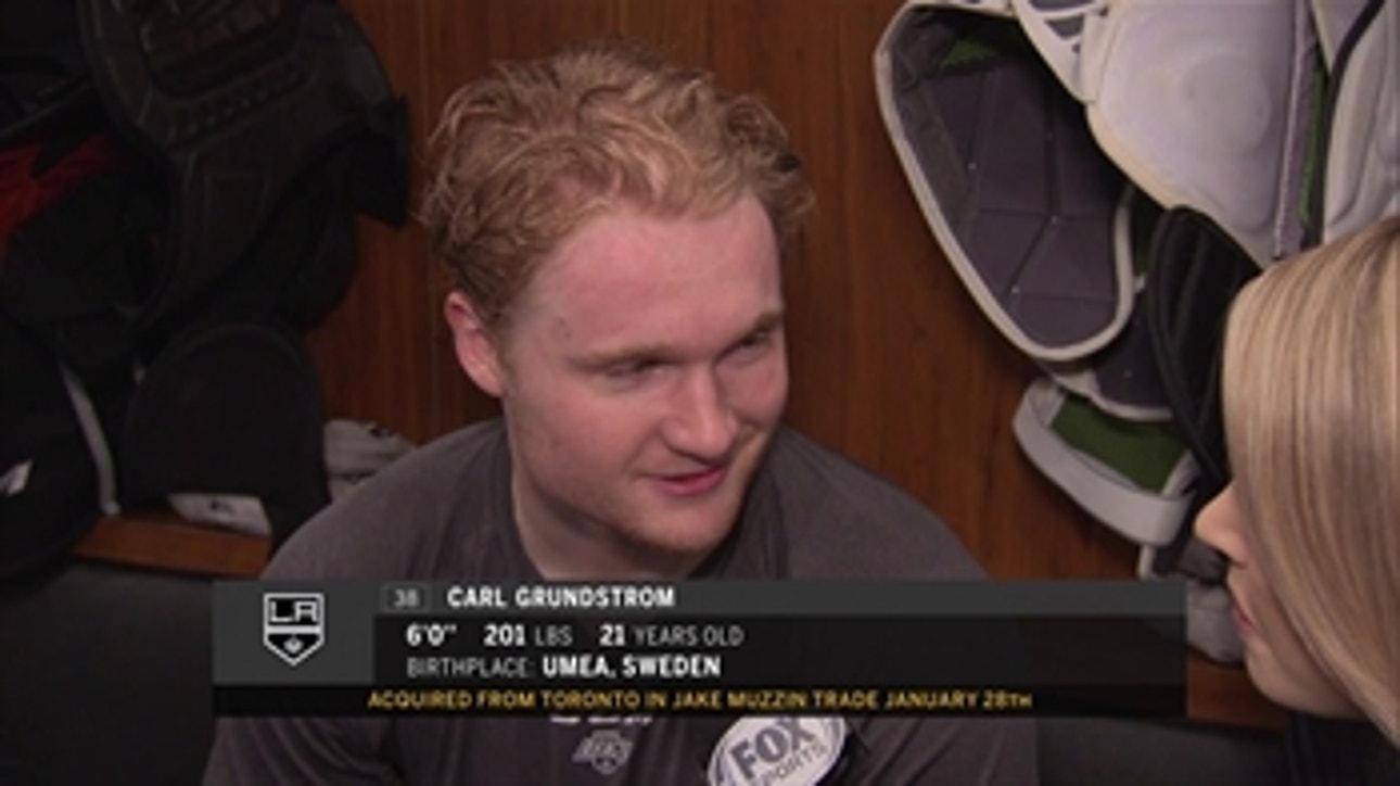 Carl Grundstrom is having fun in the NHL