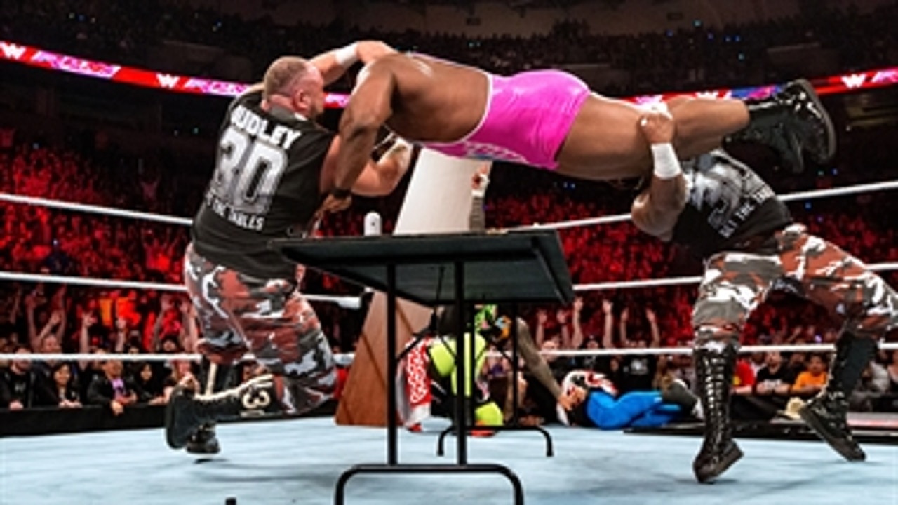 Usos & Dudley Boyz vs. New Day & Mark Henry - Tables Match: Raw, Feb. 8, 2016 (Full Match)