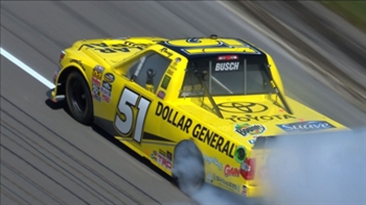 TRUCKS: Kyle Busch Wins with a Late Pass - Michigan 2015