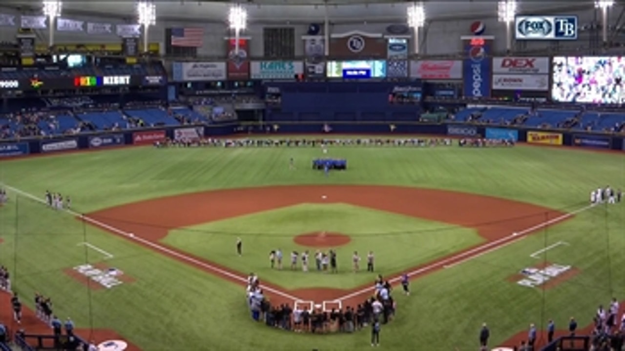 Rays hold moment of silence on Pride Night