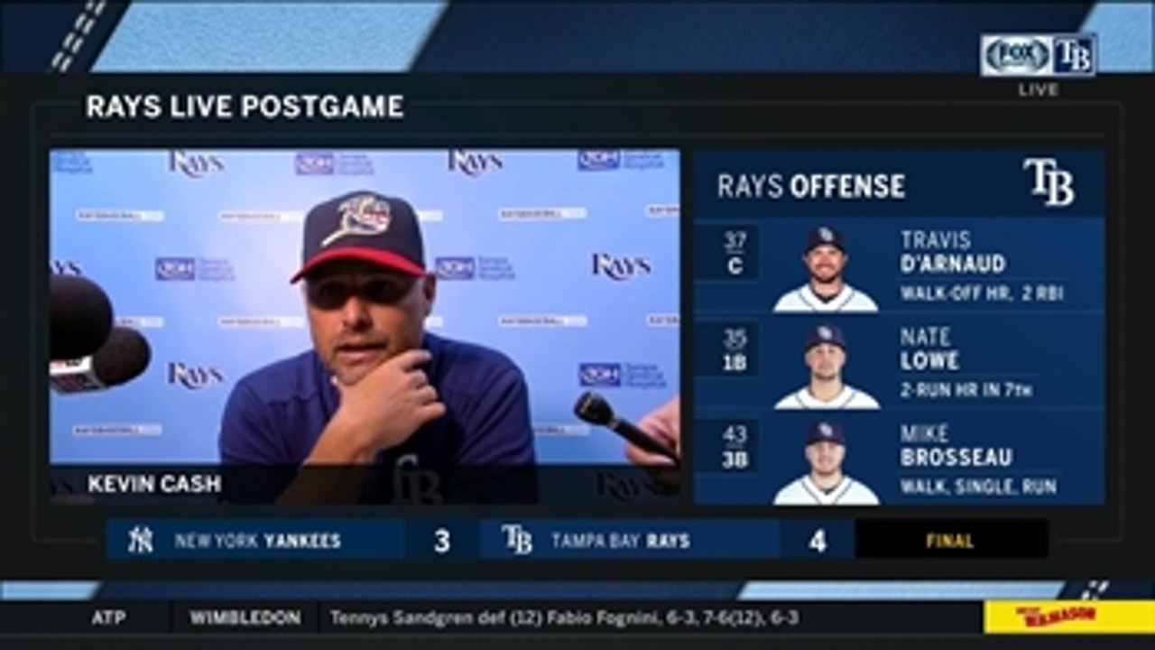 Kevin Cash recaps Rays' 4-3 walk-off win over Yankees