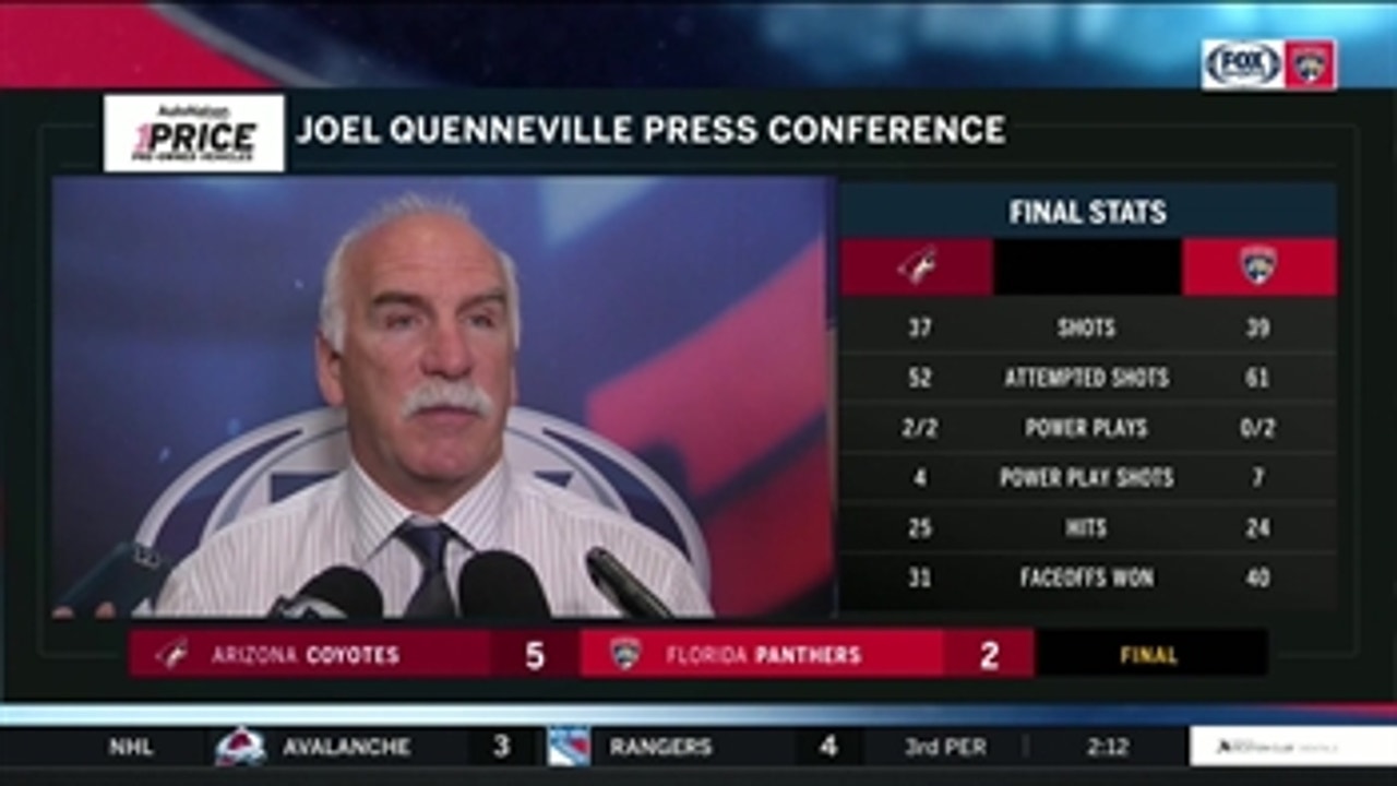 Joel Quenneville breaks down 5-2 loss: 'I didn't think we generated much in the 3rd'