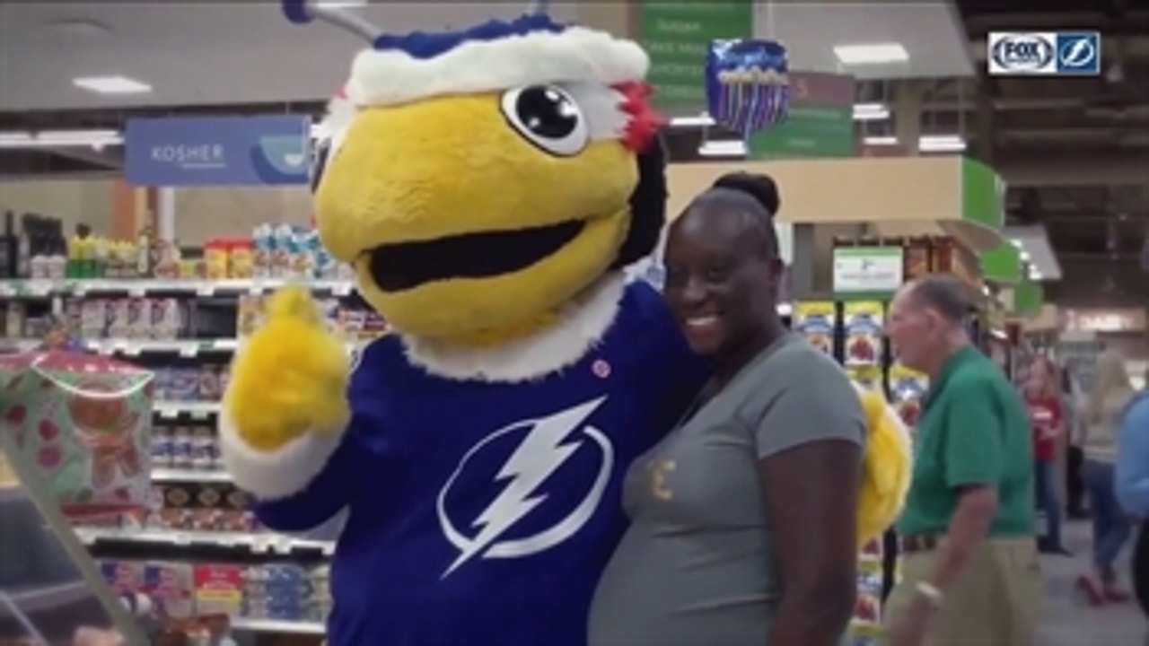 Lightning take families on shopping sprees at Publix