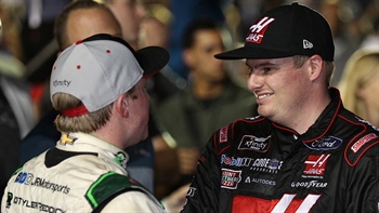 Cole Custer tells Michael Waltrip that Tyler Reddick is 'the craziest one out there.'
