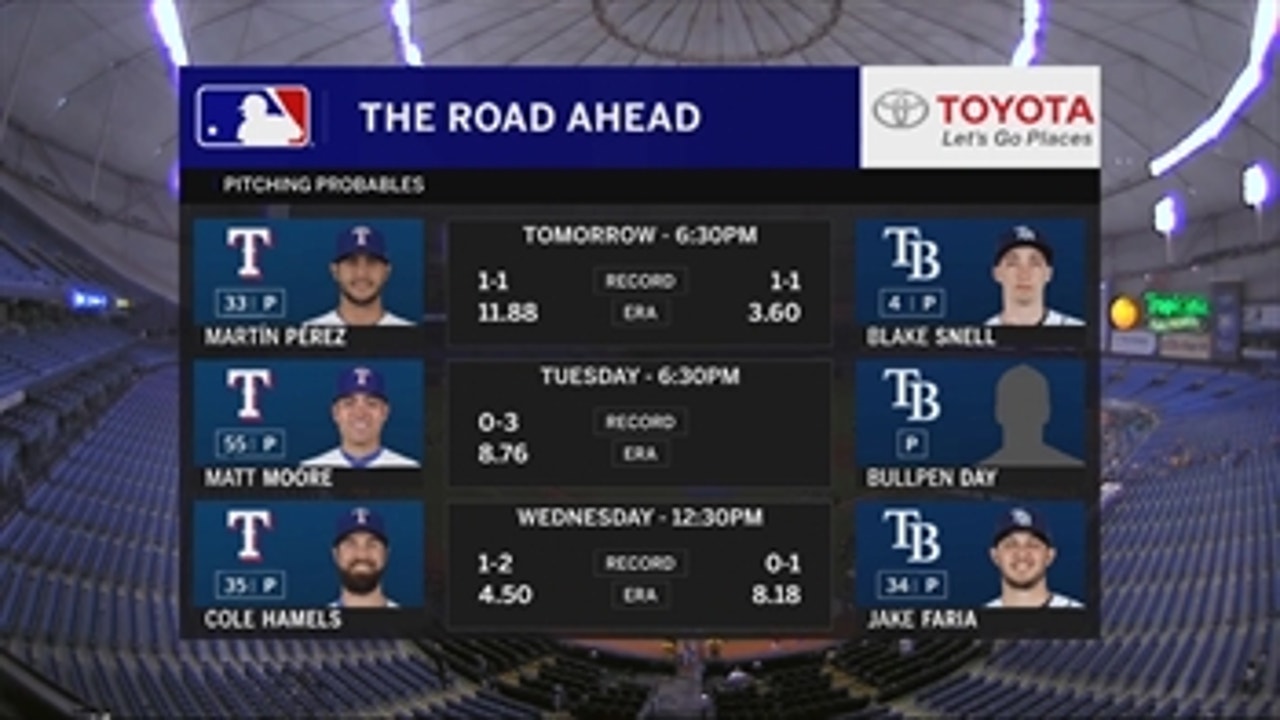 Lefties take center stage for Game 1 between Rays, Rangers