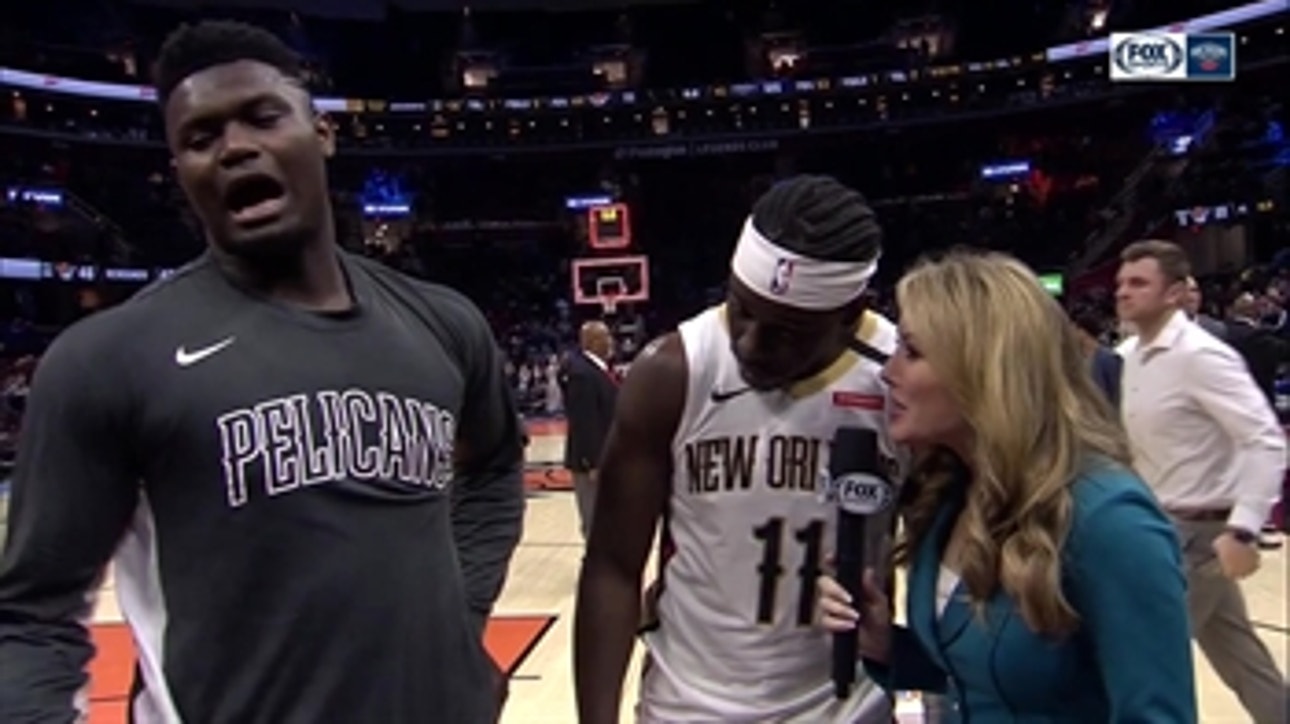 Zion Williamson and Jrue Holiday talk Pelicans win over Cavs