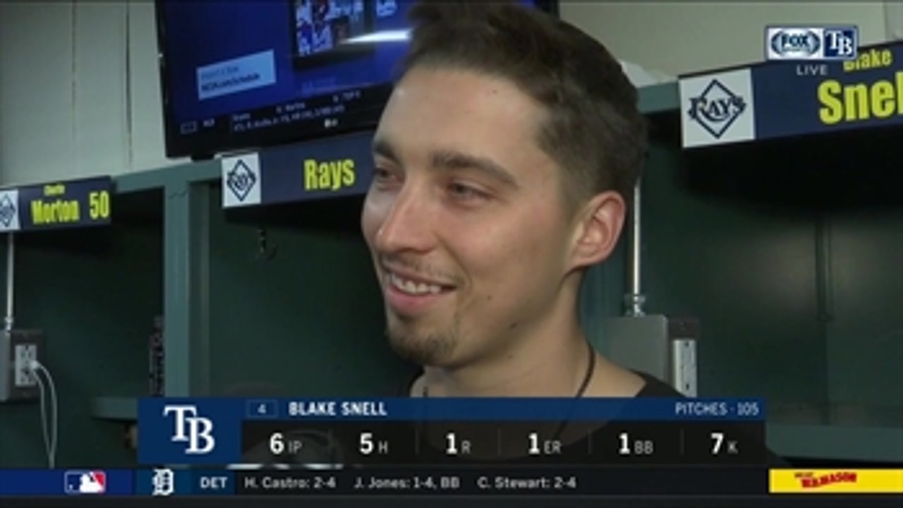 Blake Snell talks about how he gets himself fired up, securing series finale win against Red Sox