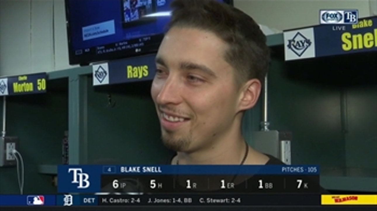 Blake Snell talks about how he gets himself fired up, securing series finale win against Red Sox