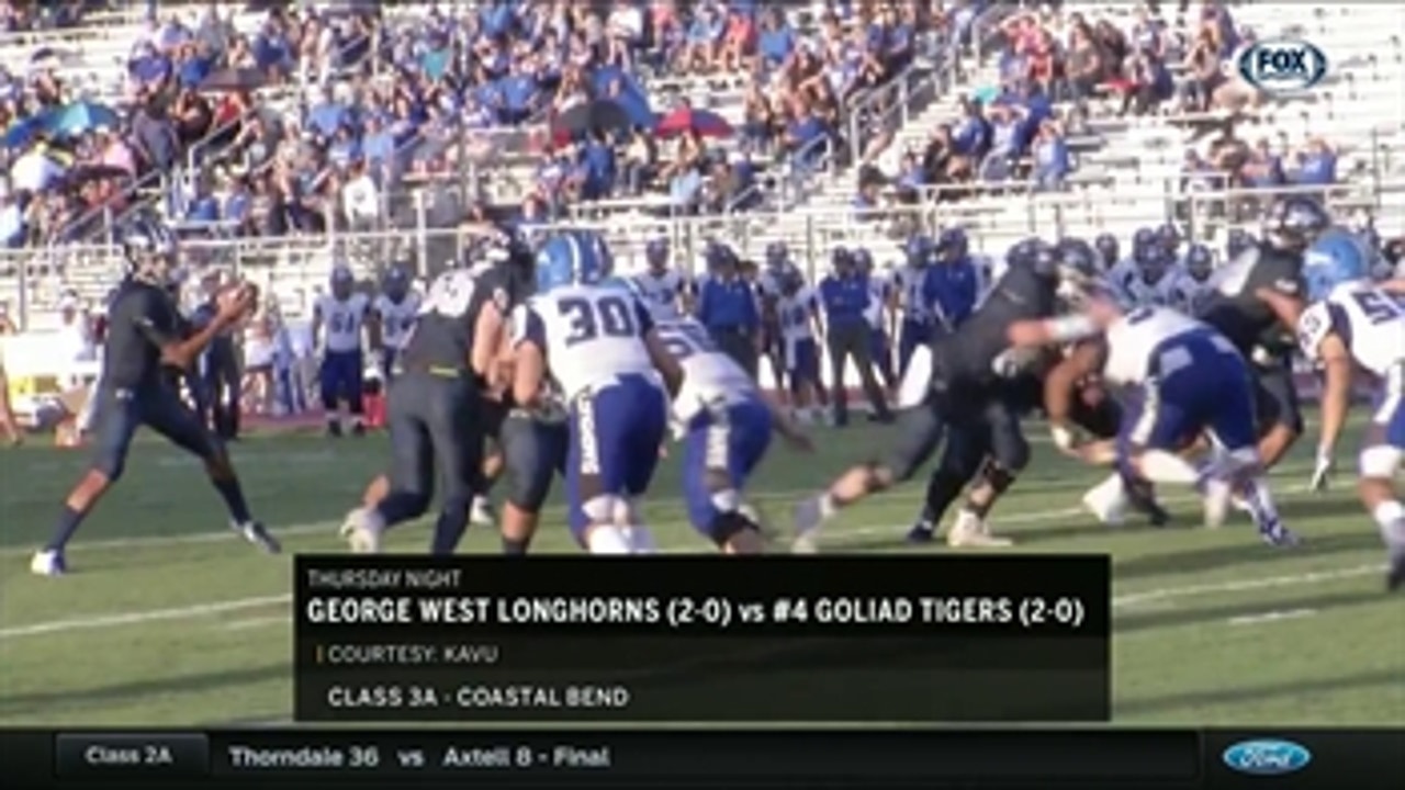 HIGHLIGHTS: George West vs. #4 Goliad ' High School Scoreboard Live